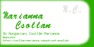 marianna csollan business card